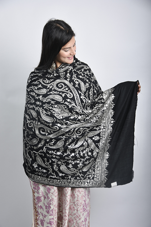 Pure Pashmina Kashmiri Tilla Embroidered - Image 4