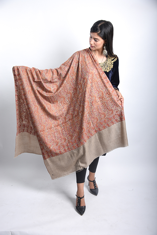 Pure Pashmina Jamawar Shawl - Image 2